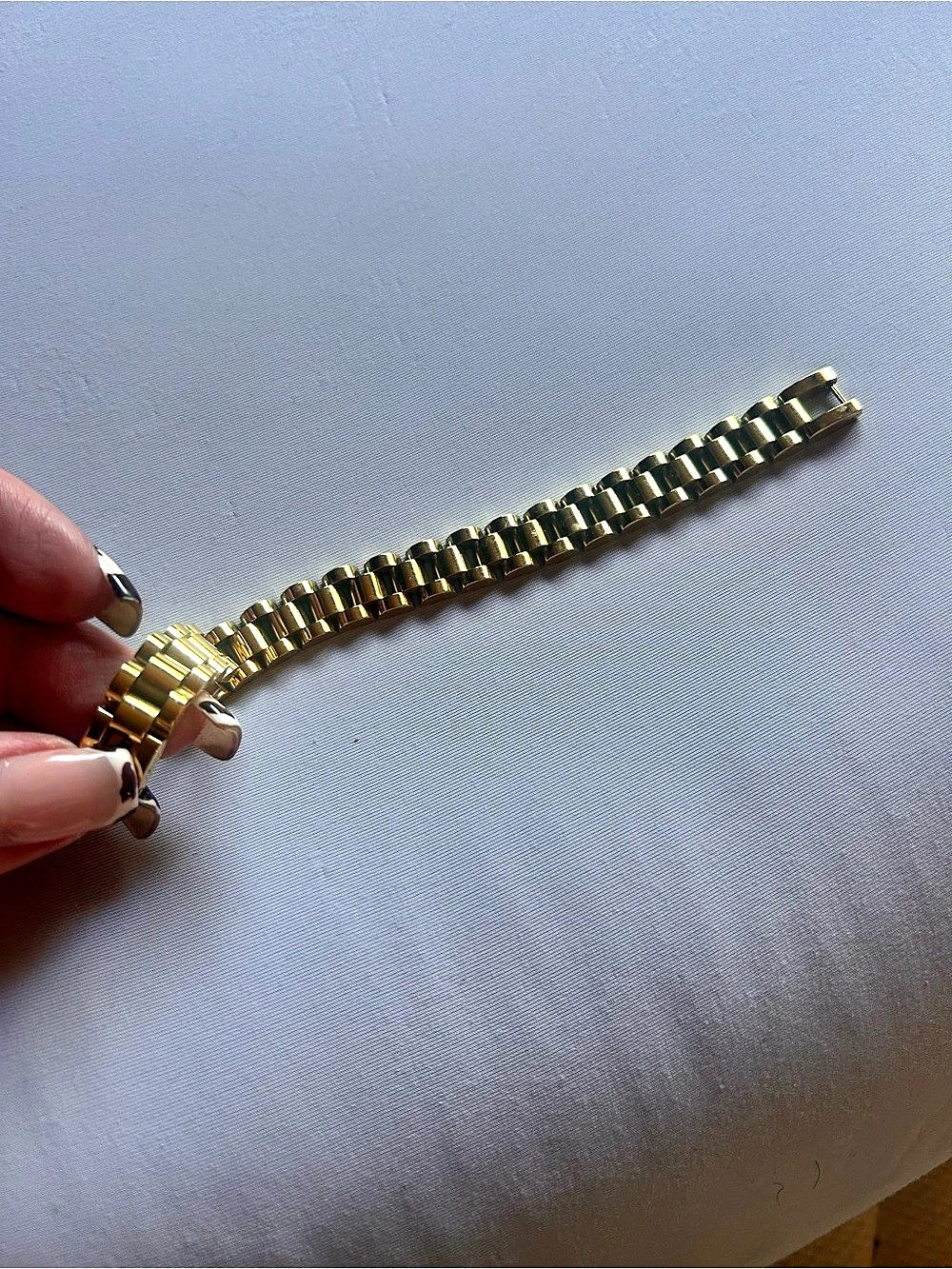 Gold-Tone Link Bracelet Watch Band